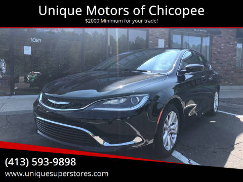2016 Chrysler 200 for sale at Unique Motors of Chicopee in Chicopee MA