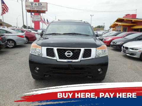 2013 Nissan Armada for sale at T & D Motor Company in Bethany OK