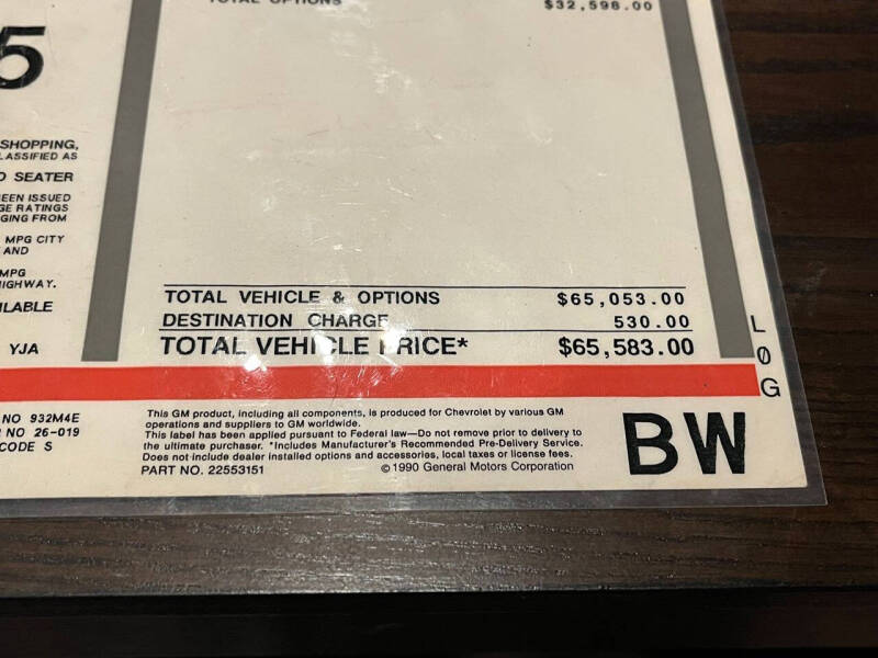 1991 Chevrolet Corvette ZR1