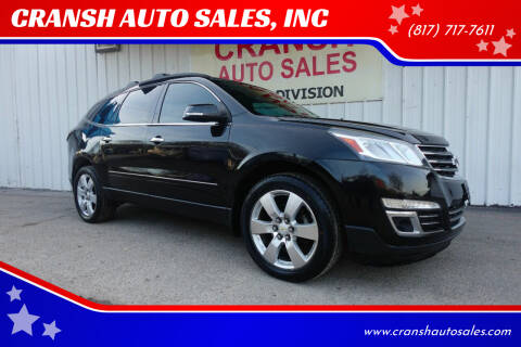 2013 Chevrolet Traverse for sale at CRANSH AUTO SALES, INC in Arlington TX