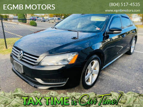 2013 Volkswagen Passat for sale at EGMB MOTORS in Midlothian VA