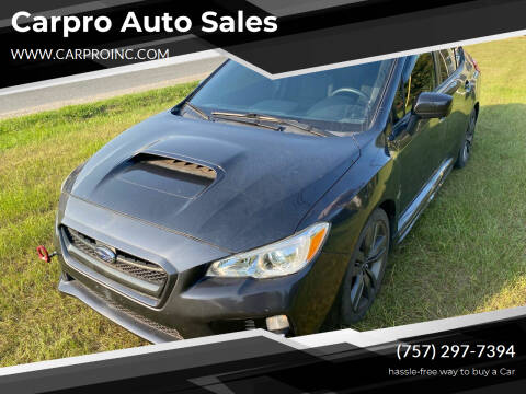 2017 Subaru WRX for sale at Carpro Auto Sales in Chesapeake VA