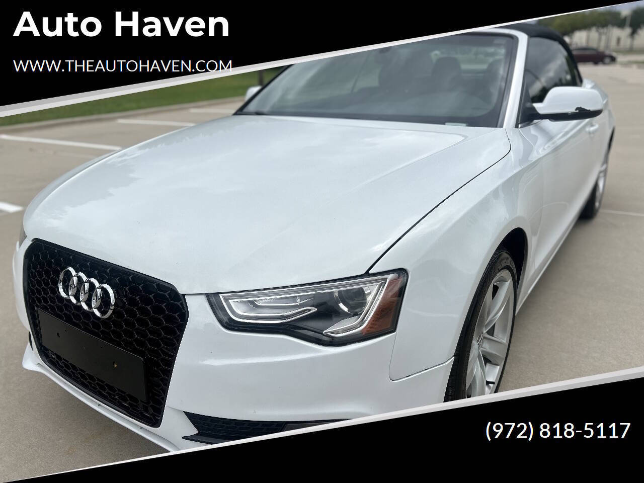 Ibis White 2013 Audi A5 Convertible Front-Wheel Drive Continuously Variable Transmission