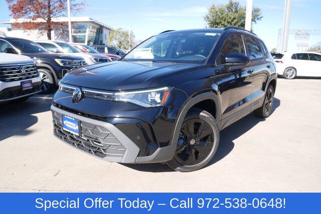Used 2025 Volkswagen Taos SE Black with VIN 3VV3C7B27SM003278 for sale in Lewisville, TX