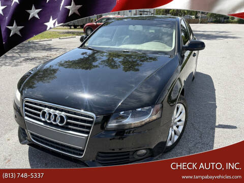 2010 Audi A4 for sale at CHECK AUTO, INC. in Tampa FL