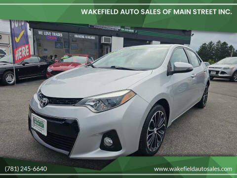 2015 Toyota Corolla for sale at Wakefield Auto Sales of Main Street Inc. in Wakefield MA