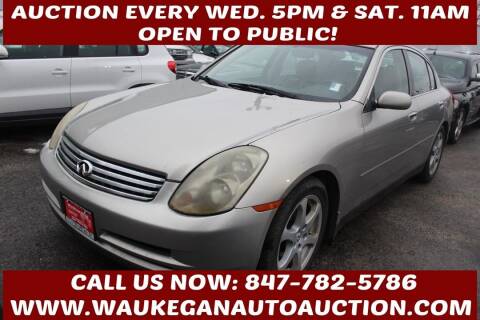 2004 Infiniti G35 for sale at Waukegan Auto Auction in Waukegan IL