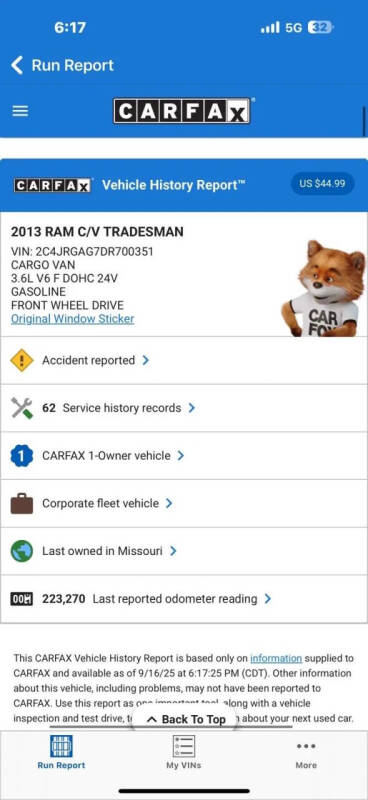 2013 RAM C/V Tradesman