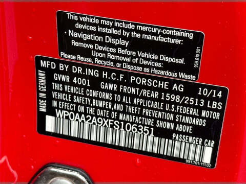 2015 Porsche 911 Carrera