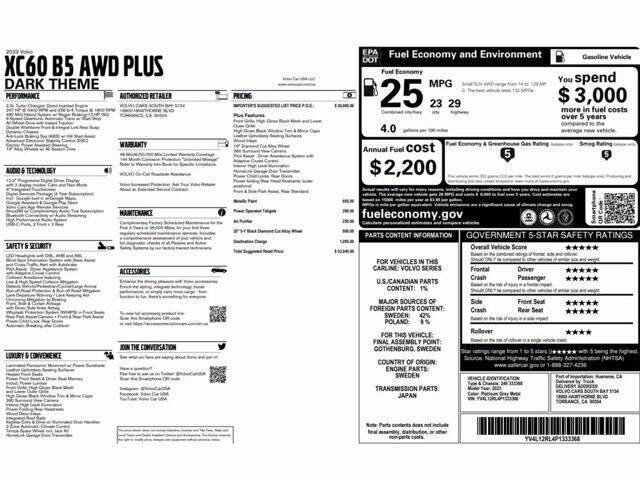 2023 Volvo XC60 B5 Plus Dark Theme