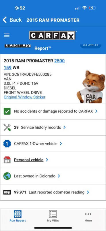 2015 RAM ProMaster 2500 159 WB