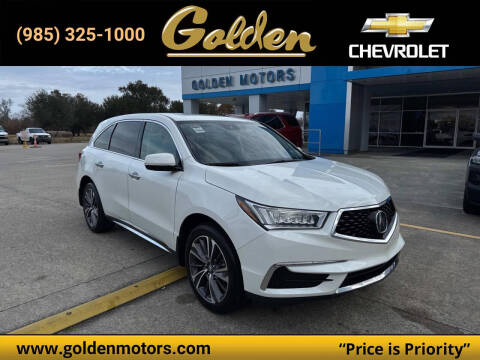 2019 Acura MDX for sale at GOLDEN MOTORS in Cut Off LA