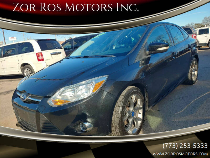 2013 Ford Focus for sale at Zor Ros Motors Inc. in Melrose Park IL