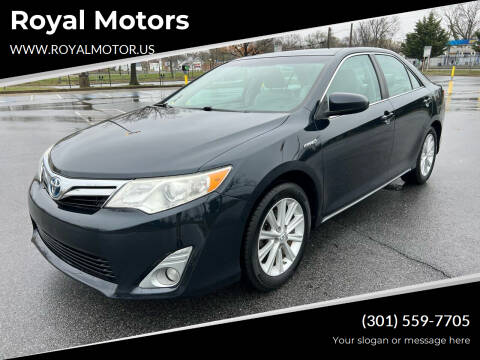 2013 Toyota Camry Hybrid for sale at Royal Motors in Hyattsville MD