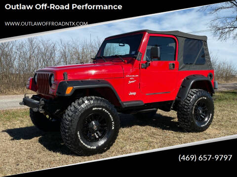 2000 Jeep Wrangler for sale at Outlaw Off-Road Performance in Sherman TX