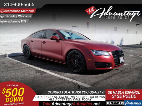 2012 Audi A7 for sale at ADVANTAGE AUTO SALES INC in Bell CA