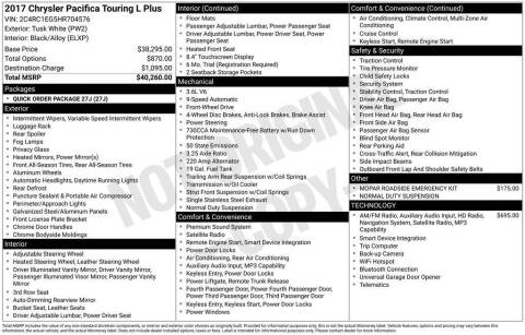 2017 Chrysler Pacifica Touring-L Plus