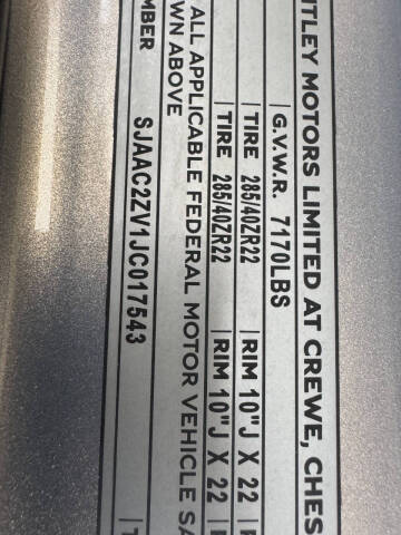 2018 Bentley Bentayga Onyx Edition