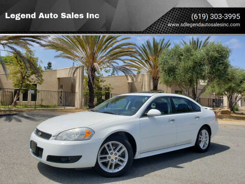 2012 Chevrolet Impala for sale at Legend Auto Sales Inc in Lemon Grove CA