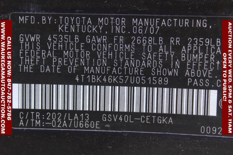2007 Toyota Camry XLE V6