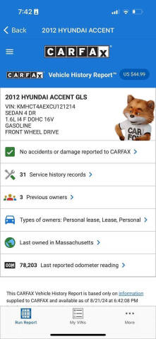 2012 Hyundai Accent GLS