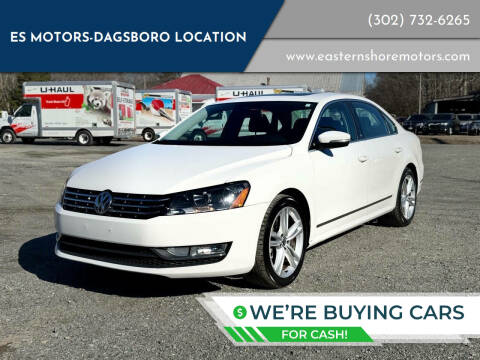 2013 Volkswagen Passat for sale at ES Motors-DAGSBORO location in Dagsboro DE