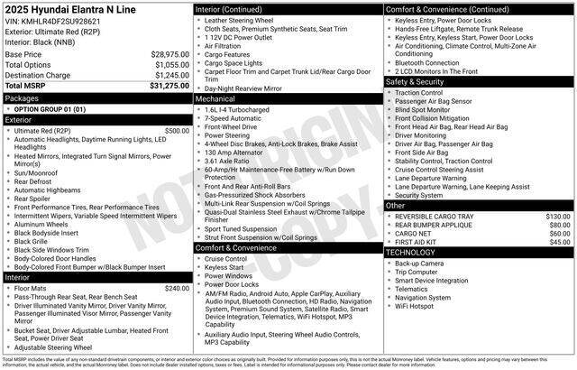 2025 Hyundai Elantra N Line