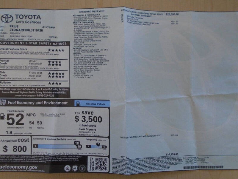 2020 Toyota Prius LE