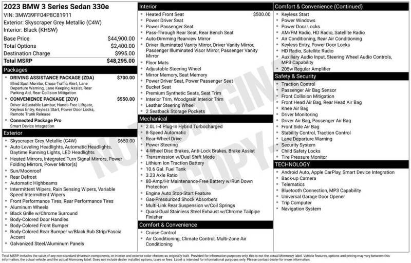 2023 BMW 3 Series 330e