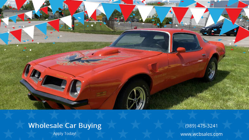 1975 Pontiac Firebird for sale at Wholesale Car Buying in Saginaw MI