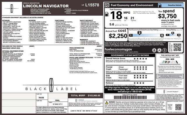2020 Lincoln Navigator L Black Label