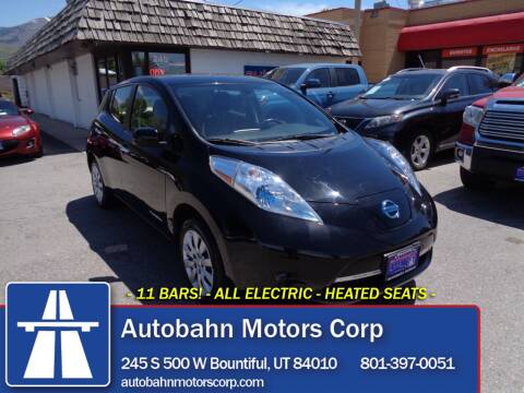 2013 Nissan LEAF for sale at Autobahn Motors Corp in Bountiful UT