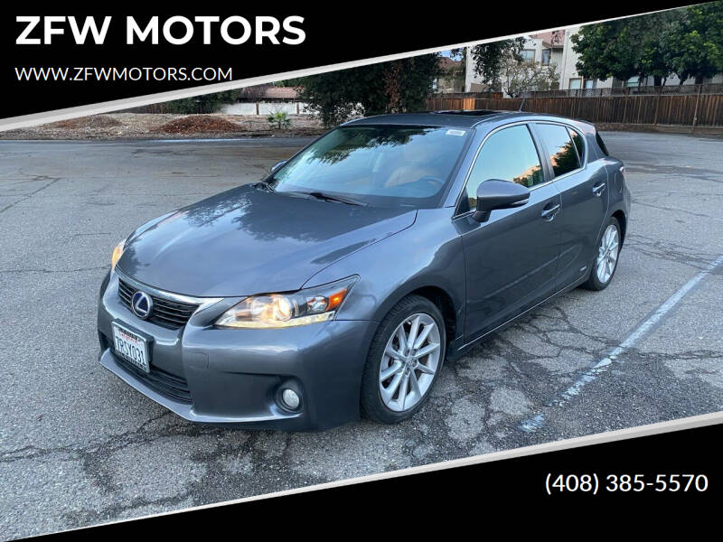 2013 Lexus CT 200h for sale at ZFW MOTORS in Soquel CA