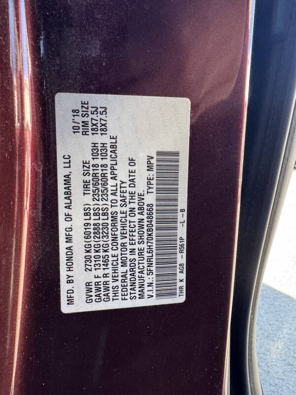 2019 Honda Odyssey EX-L w/Navi w/RES