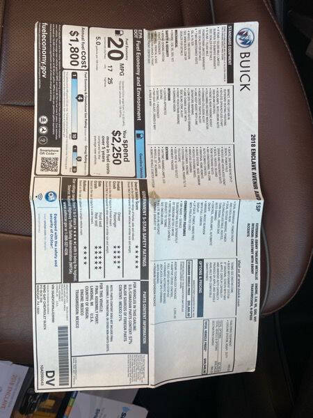 2018 Buick Enclave Avenir