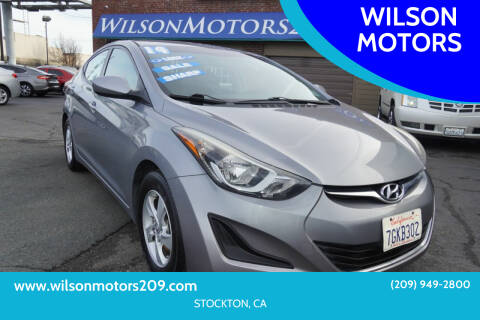 2014 Hyundai Elantra for sale at WILSON MOTORS in Stockton CA