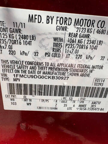 2012 Ford Escape XLT