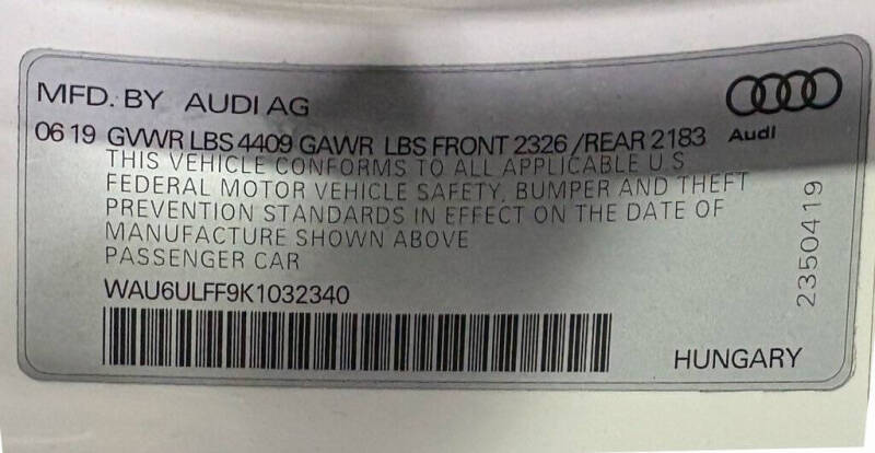 2019 Audi A3 Premium 40 TFSI