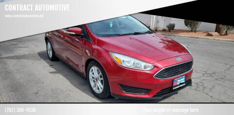 2015 Ford Focus for sale at CONTRACT AUTOMOTIVE in Las Vegas NV
