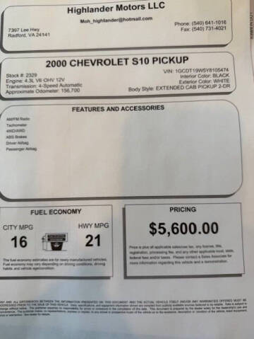 2000 Chevrolet S-10 LS Wide Stance