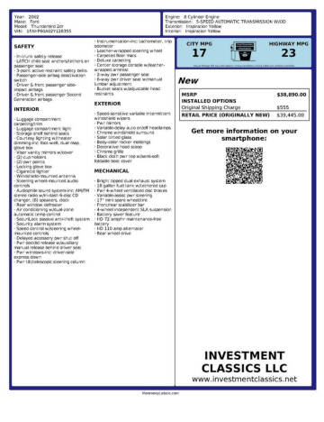 2002 Ford Thunderbird