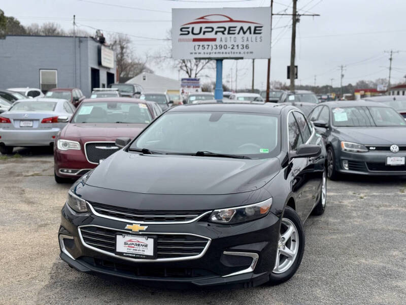 2018 Chevrolet Malibu for sale at Supreme Auto Sales in Chesapeake VA