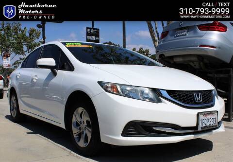 2015 Honda Civic for sale at Hawthorne Motors Pre-Owned in Lawndale CA