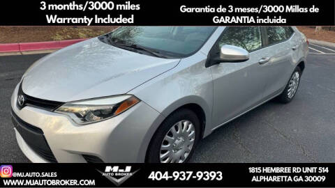 2014 Toyota Corolla for sale at MJ AUTO BROKER in Alpharetta GA