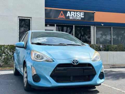 2015 Toyota Prius c for sale at ARISE MOTORS in Pompano Beach FL