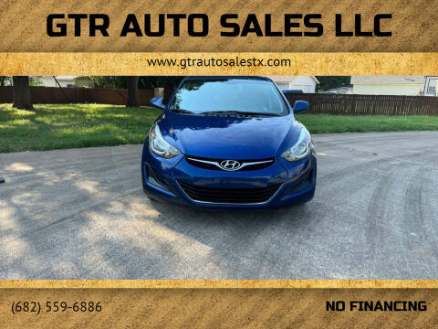 2016 Hyundai Elantra for sale at GTR Auto Sales LLC in Haltom City TX