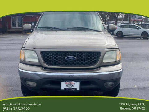2002 Ford F-150 for sale at Best Value Automotive in Eugene OR