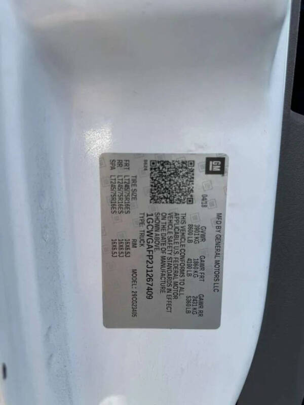 2018 Chevrolet Express 2500