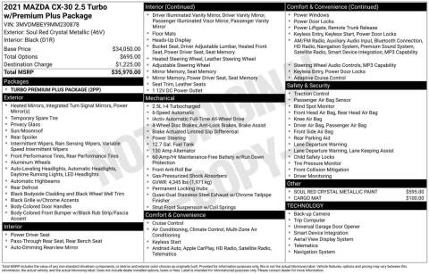 2021 Mazda CX-30 Turbo Premium Plus