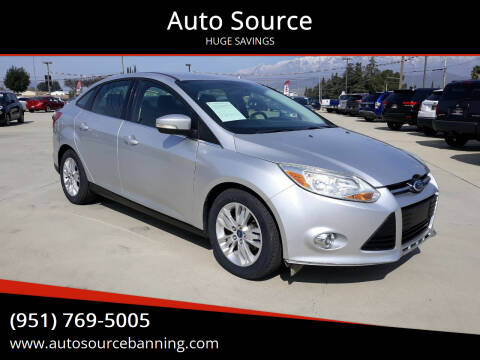 2012 Ford Focus for sale at Auto Source in Banning CA